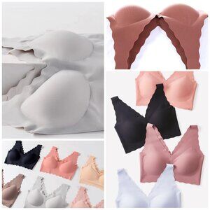 All Comfort Zone ACZ Ultra Soft Wave Cut Band Bra Multiple Color Alliable